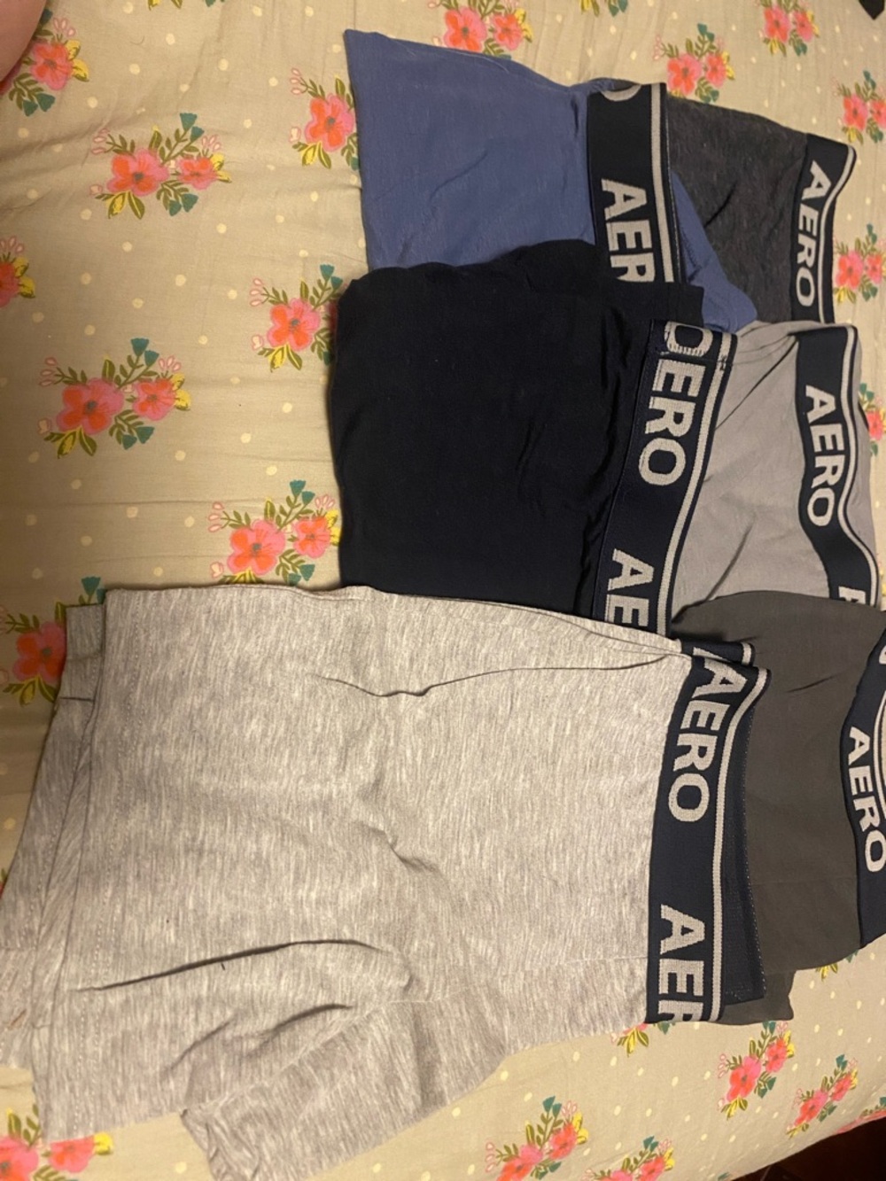 Aero Cotton Boxer Briefs - Gray, Navy, Blue